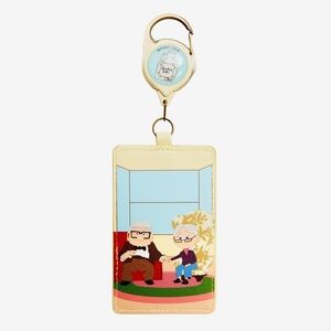 Loungefly Disney Pixar Up Carl & Ellie Retractable Lanyard ID Holder Boxlunch